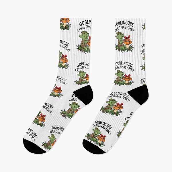 Item preview, Goblincore Christmas Spirit Cute Goblin Wrapping Mushroom Holiday designed and sold by raedattia.