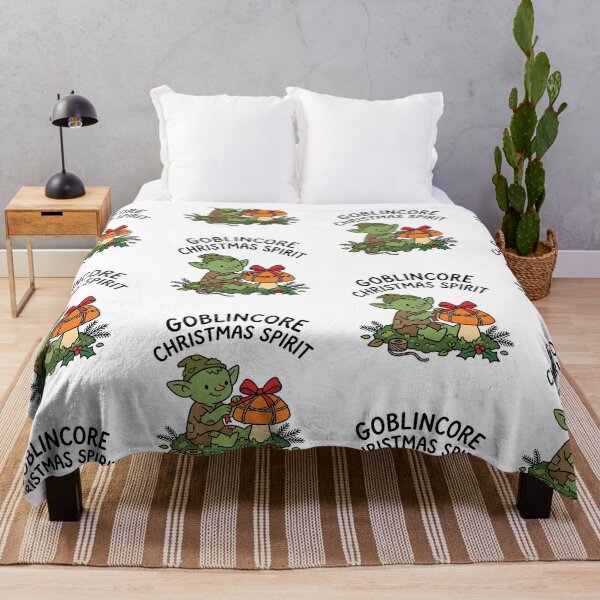 Item preview, Goblincore Christmas Spirit Cute Goblin Wrapping Mushroom Holiday designed and sold by raedattia.
