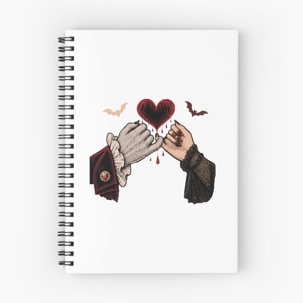 Item preview, Gothic Vampire Couple Pinky Promise Dripping Heart Halloween Design designed and sold by MAPDDesigns.