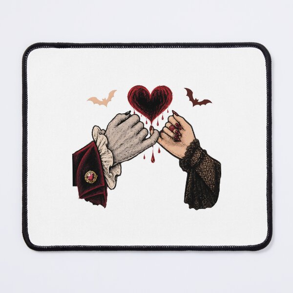 Item preview, Gothic Vampire Couple Pinky Promise Dripping Heart Halloween Design designed and sold by MAPDDesigns.