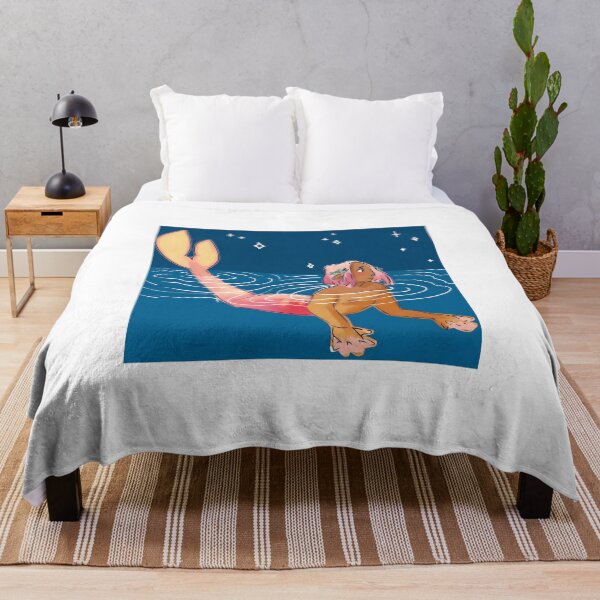 Item preview, Calm Mermaid with Pink Hair and Floral Accessories designed and sold by Catsi-Nook-Art.