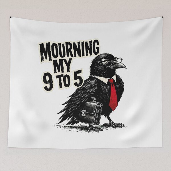 Item preview, Corporate Crow Burnout Mourning My 9 to 5 designed and sold by chattsuede.