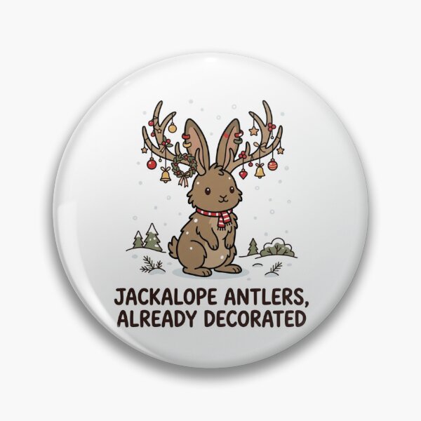 Item preview, Jackalope Antlers Already Decorated Funny Christmas Holiday Mythical Creature designed and sold by raedattia.