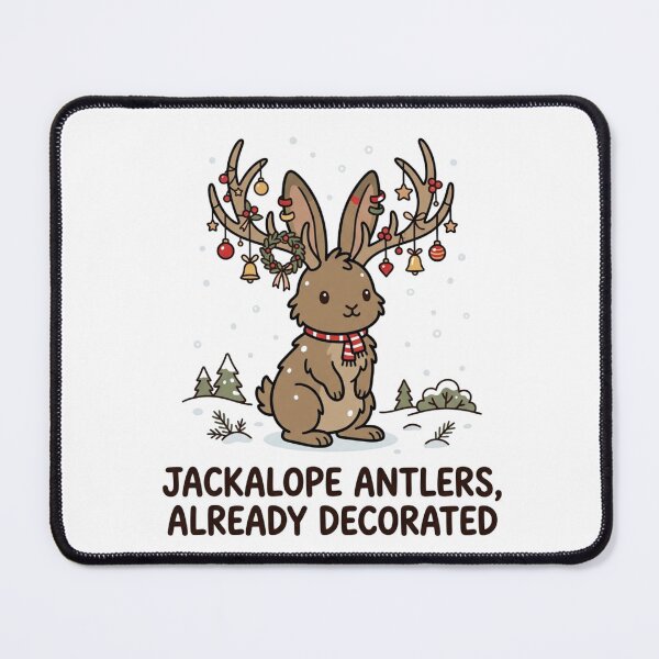 Item preview, Jackalope Antlers Already Decorated Funny Christmas Holiday Mythical Creature designed and sold by raedattia.