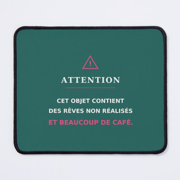Item preview, Warning: This item contains unfulfilled dreams and a lot of coffee - Humorous quote designed and sold by VYNCERA.