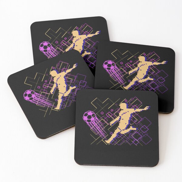 Item preview, Retro Soccer Pixel Art - 90s Arcade Synthwave Football Graphic - Yellow Edition designed and sold by SunandShade.