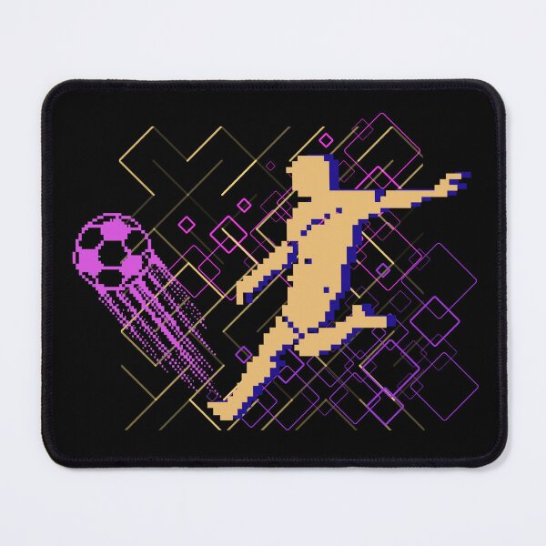 Item preview, Retro Soccer Pixel Art - 90s Arcade Synthwave Football Graphic - Yellow Edition designed and sold by SunandShade.