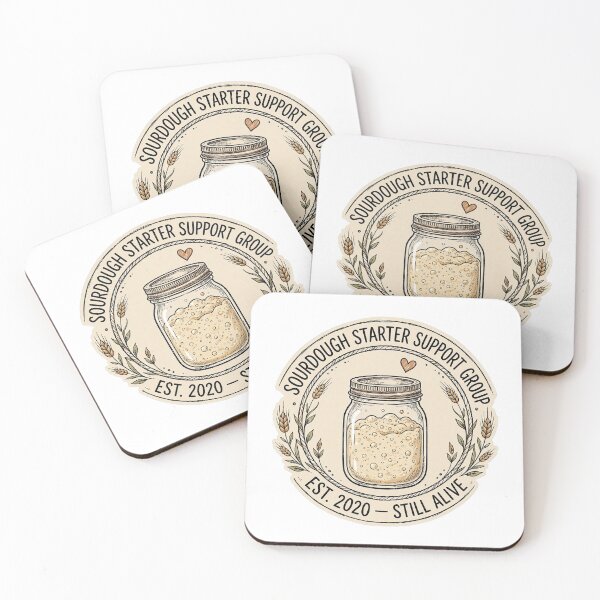 Item preview, Sourdough Starter Support Group Est 2020 Still Alive Bread Baker Badge designed and sold by Clear Vibe.