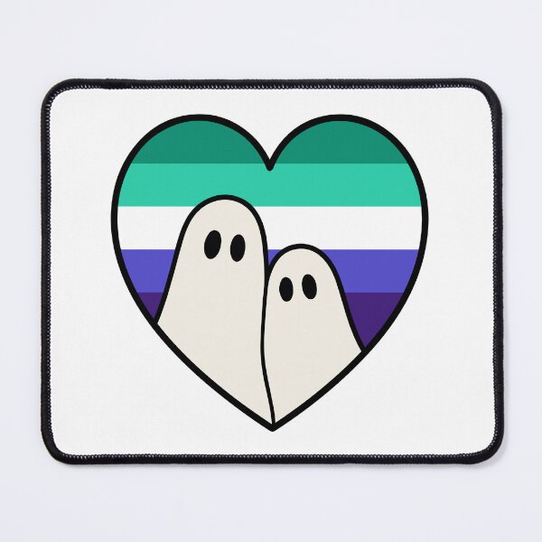 Item preview, Gay Men Ghost love – Halloween LGBTQ Pride Heart designed and sold by Cannaxes Studio.