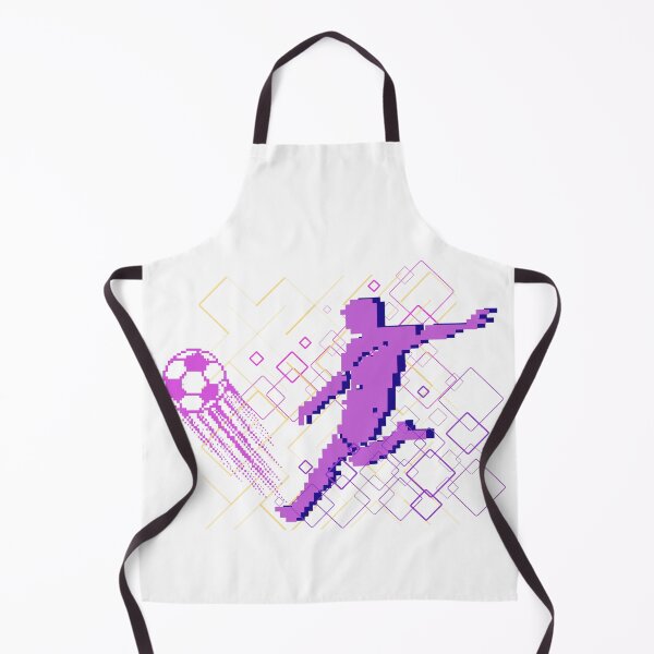 Item preview, Retro Soccer Pixel Art - 90s Arcade Synthwave Football Graphic - Purple Edition designed and sold by SunandShade.