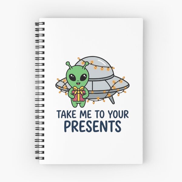 Item preview, Take Me To Your Presents Cute Alien Christmas UFO Holiday Pun Sci-Fi Humor designed and sold by raedattia.
