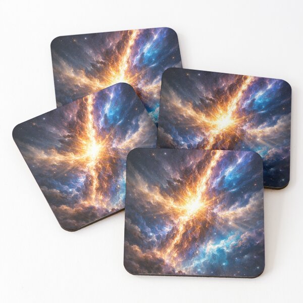 Item preview, Celestial Rift | Golden Cosmic Nebula Space Art designed and sold by OandSDesigns23.