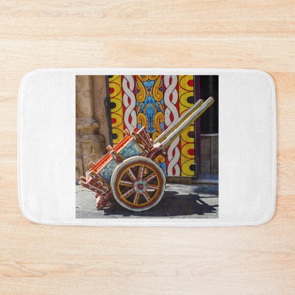 Item preview, Colorful Traditional Wooden Cart With Hand-Painted Wheels And Ornate Folk Patterns designed and sold by Nmallia.
