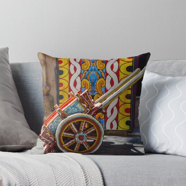 Item preview, Colorful Traditional Wooden Cart With Hand-Painted Wheels And Ornate Folk Patterns designed and sold by Nmallia.
