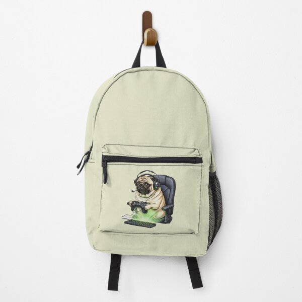 Item preview, Gamer Pug with Headset - Funny Gaming Dog Video Game Art designed and sold by Pure Breed Studio.