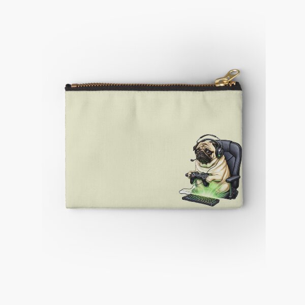 Item preview, Gamer Pug with Headset - Funny Gaming Dog Video Game Art designed and sold by Pure Breed Studio.