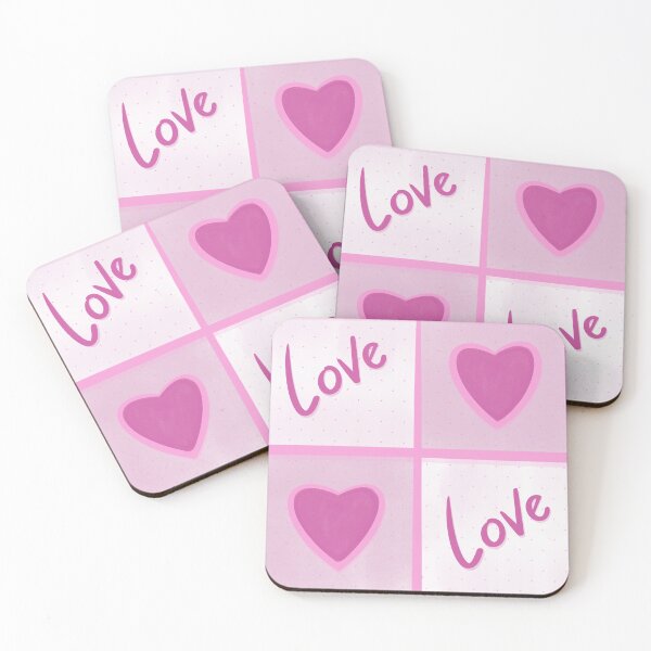 Item preview, Pink checkered love designed and sold by ClarissaDoodles.