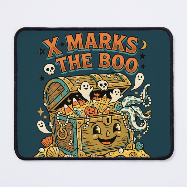 Item preview, "X Marks the Boo" Haunted Treasure Chest − Halloween Pirate Coastal Design designed and sold by Sea Gem.