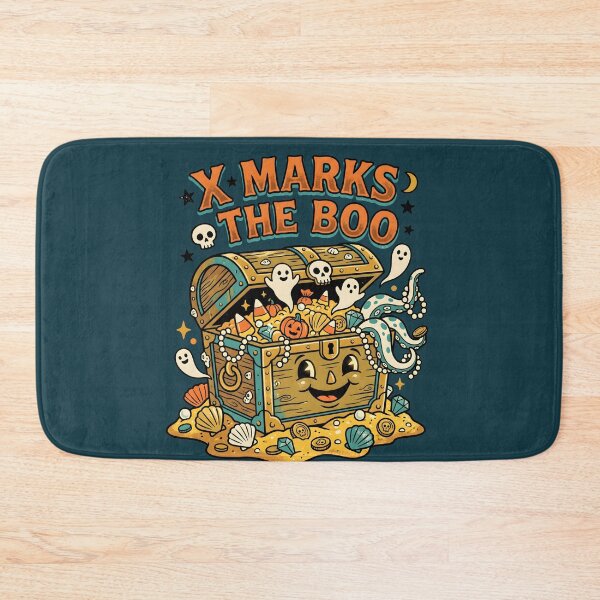 Item preview, "X Marks the Boo" Haunted Treasure Chest − Halloween Pirate Coastal Design designed and sold by Sea Gem.