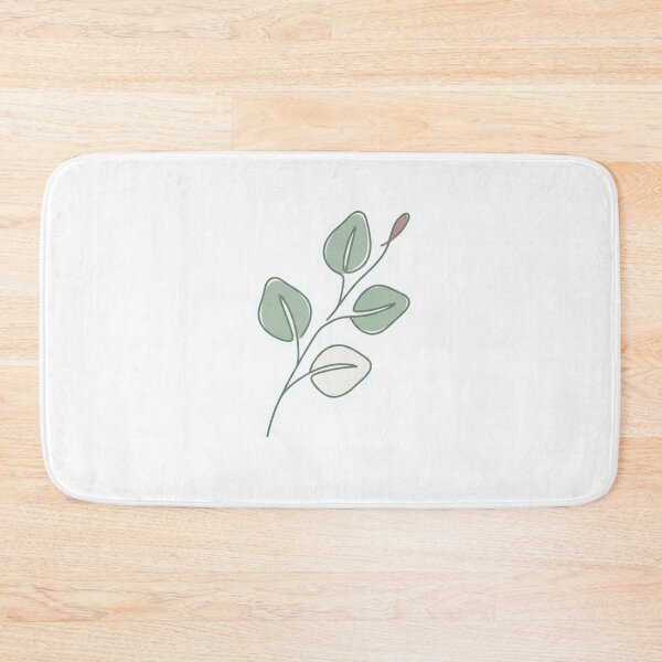 Item preview, Minimal Continuous Line Eucalyptus Branch with Three Leaves Sage Green Dusty Rose Botanical Design designed and sold by OnPointOutfits.