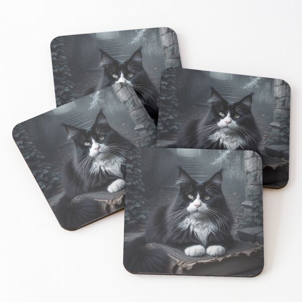 Item preview, Baroque Maine Coon cat on book designed and sold by Mystic-Art-2.