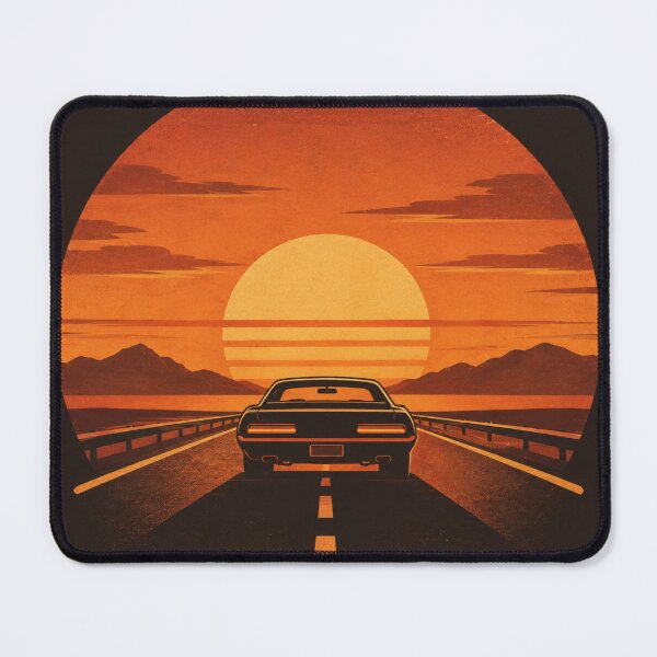 Item preview, Retro Synthwave Muscle Car Sunset Drive designed and sold by Haque Desigens.