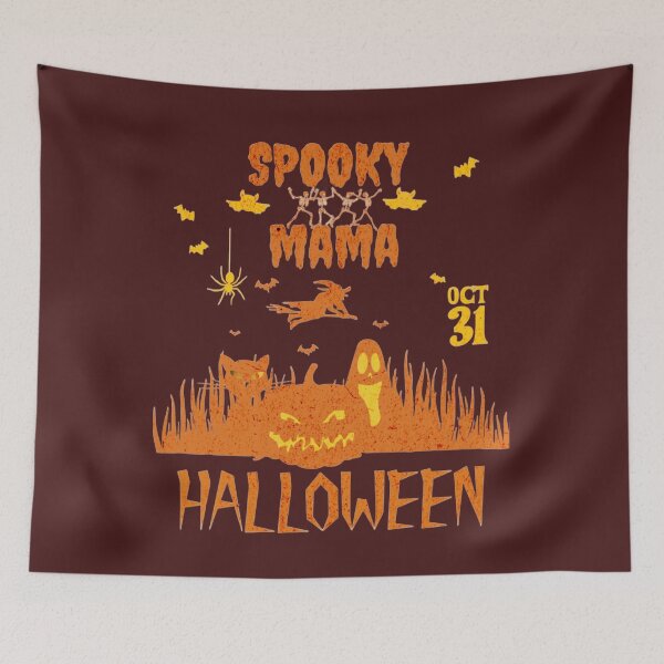 Item preview, Spooky Mama Halloween – Cute Pumpkin Ghost Halloween Design designed and sold by MOCH- ART.