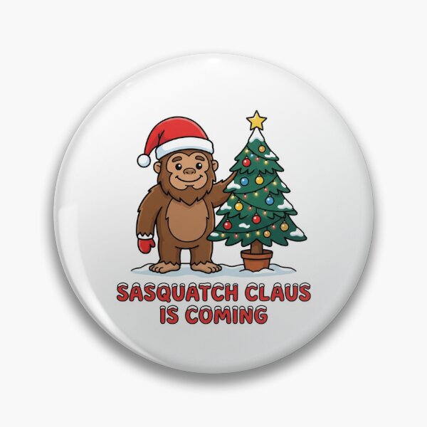 Item preview, Sasquatch Claus Is Coming Cute Bigfoot Christmas Tree Holiday Cryptid Humor designed and sold by raedattia.