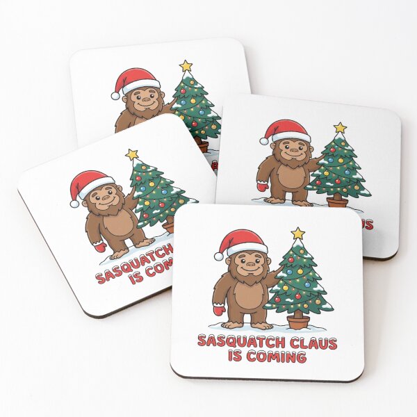 Item preview, Sasquatch Claus Is Coming Cute Bigfoot Christmas Tree Holiday Cryptid Humor designed and sold by raedattia.