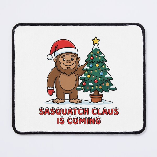 Item preview, Sasquatch Claus Is Coming Cute Bigfoot Christmas Tree Holiday Cryptid Humor designed and sold by raedattia.