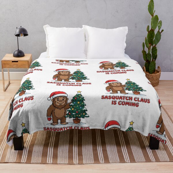 Item preview, Sasquatch Claus Is Coming Cute Bigfoot Christmas Tree Holiday Cryptid Humor designed and sold by raedattia.