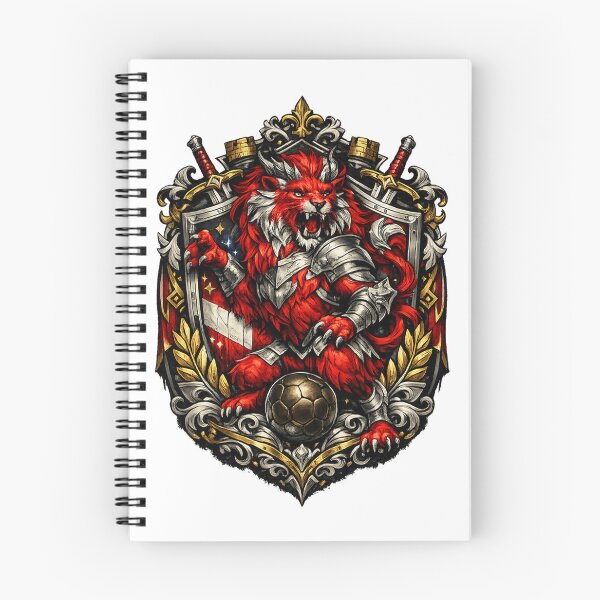 Item preview, Crimson Lion Football Guardian – Medieval Fantasy Emblem designed and sold by TroviTutto.