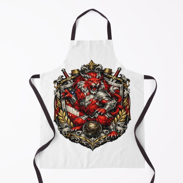 Item preview, Crimson Lion Football Guardian – Medieval Fantasy Emblem designed and sold by TroviTutto.