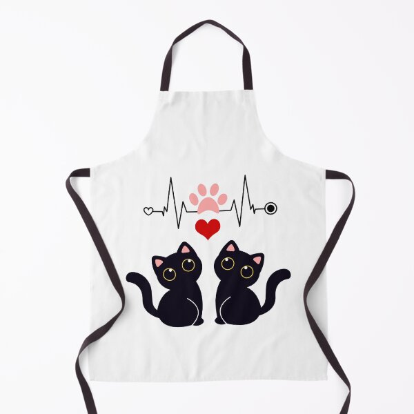 Item preview, Cute black cat couple heartbeat love design designed and sold by KIKKY12.