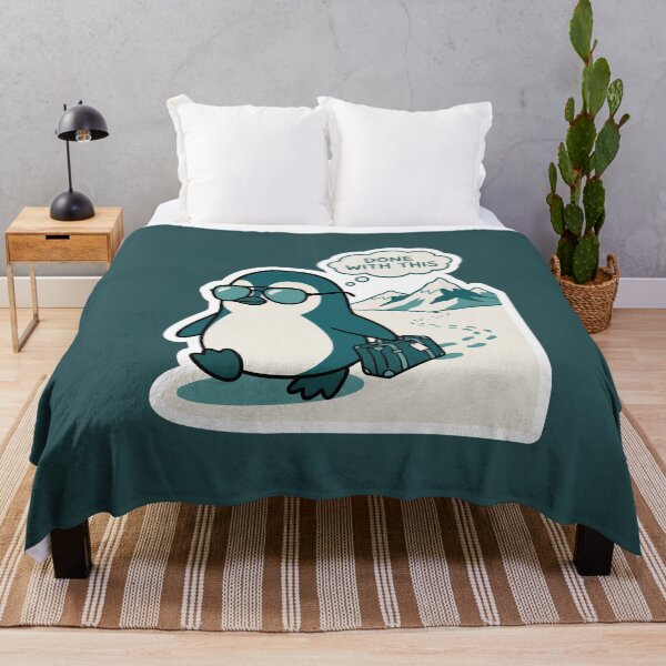 Item preview, Done With This Funny Penguin Sarcastic Work Burnout Vacation Cute Animal Cartoon Art designed and sold by MarCinu Art.