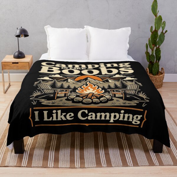 Item preview, Camping Is Like Boobs Funny Campfire Camper designed and sold by moabeArtistic.