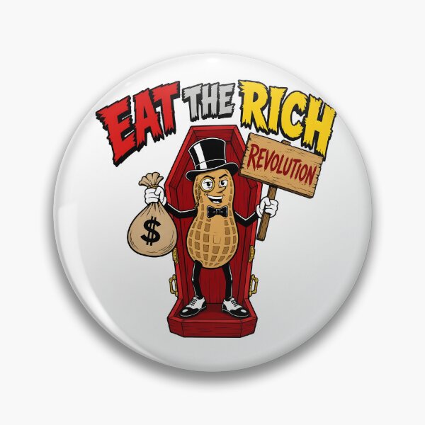 Item preview, Eat The Rich Capitalist Peanut Coffin Retro Cartoon Satire designed and sold by Countryfied.