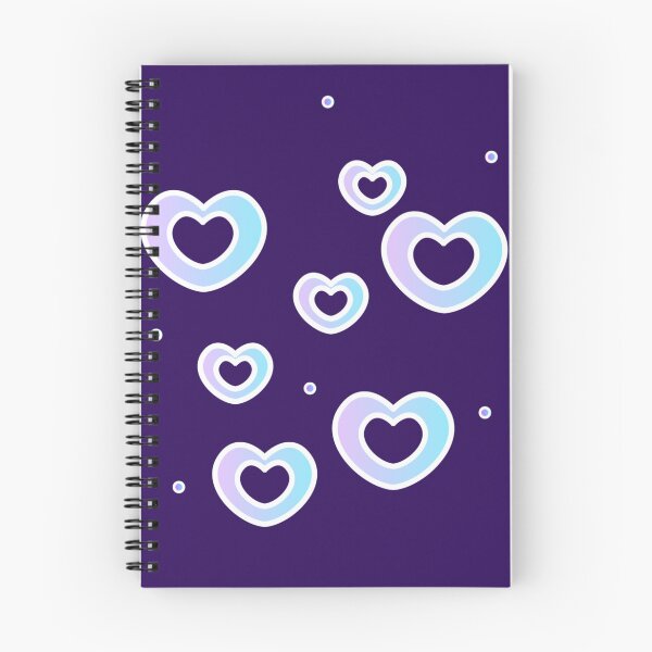 Item preview, Pastel Blue Purple Hearts Floating Holographic Heart Pattern designed and sold by SolutionsArt.