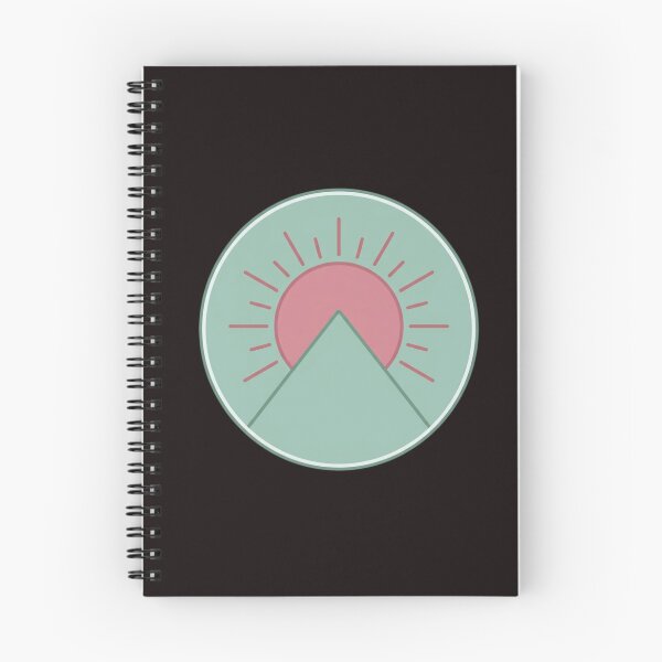 Item preview, Minimal Flat Vector Sun and Mountain Peak Badge Sage Green Dusty Rose Simple Line Design designed and sold by OnPointOutfits.