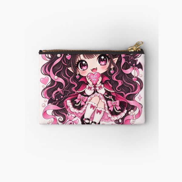 Item preview, Bite Me Cute Coquette Vampire Chibi – Pink Halloween Girly Kawaii Gothic Gift designed and sold by SaNaCreation13.