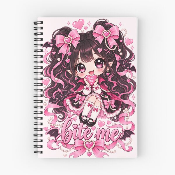 Item preview, Bite Me Cute Coquette Vampire Chibi – Pink Halloween Girly Kawaii Gothic Gift designed and sold by SaNaCreation13.