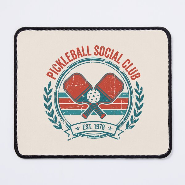 Item preview, Pickleball Social Club Vintage Crossed Paddles Retro Athletic Sports Badge Art designed and sold by MarCinu Art.