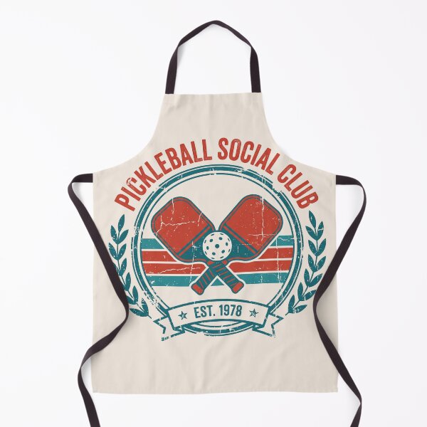 Item preview, Pickleball Social Club Vintage Crossed Paddles Retro Athletic Sports Badge Art designed and sold by MarCinu Art.