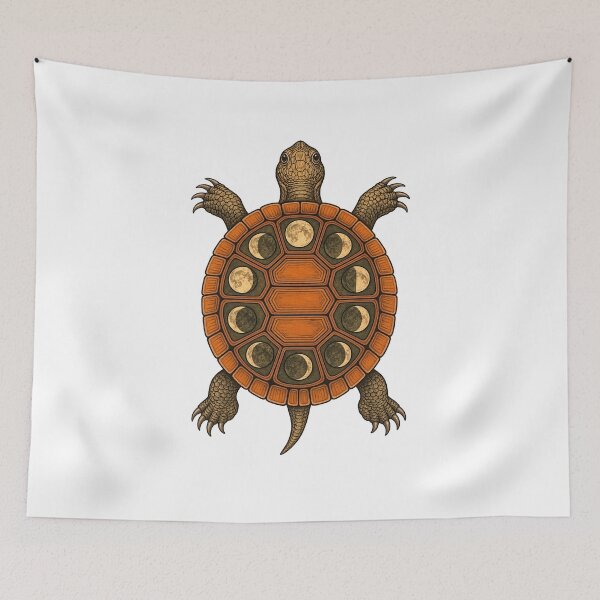 Item preview, Vintage Moon Turtle, Celestial Tortoise Retro Reptile Art designed and sold by notorius12.