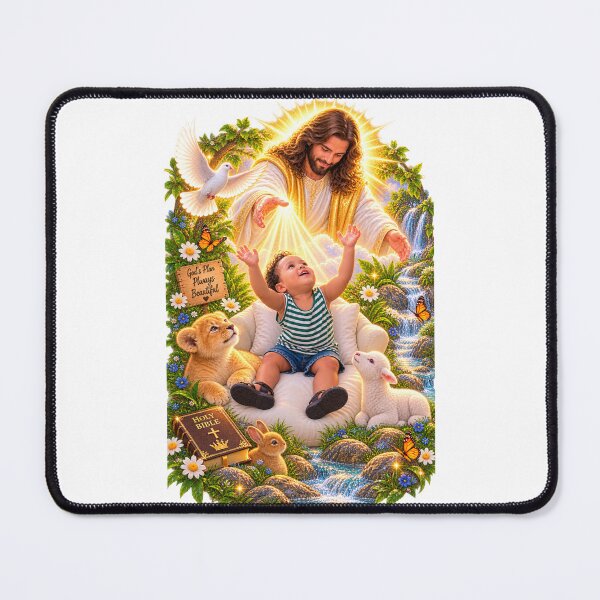 Item preview, God's Plan Always Beautiful - Jesus Blessing Child Art  designed and sold by LC&LCPlatform.