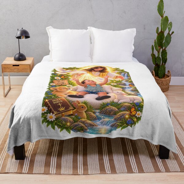 Item preview, God's Plan Always Beautiful - Jesus Blessing Child Art designed and sold by LC&LCPlatform.