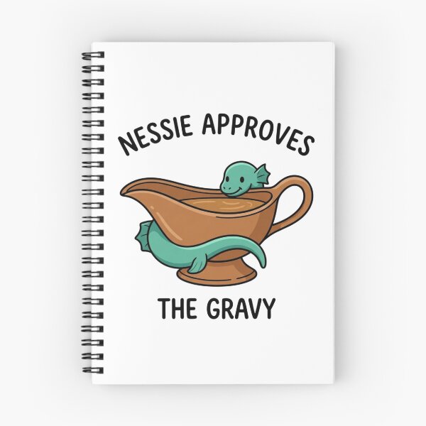 Item preview, Nessie Approves The Gravy Funny Loch Ness Monster Thanksgiving Food Humor designed and sold by raedattia.