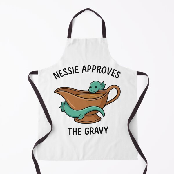 Item preview, Nessie Approves The Gravy Funny Loch Ness Monster Thanksgiving Food Humor designed and sold by raedattia.