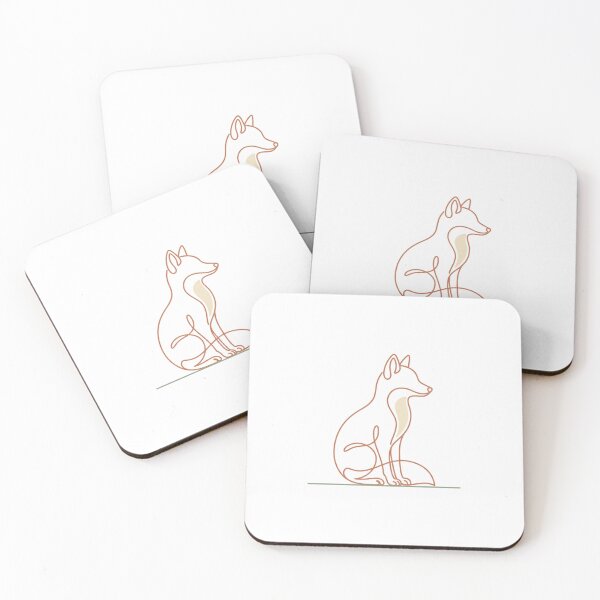 Item preview, Minimal Continuous Line Fox Sitting in Profile Terracotta Sage Green Flat Vector Design designed and sold by OnPointOutfits.