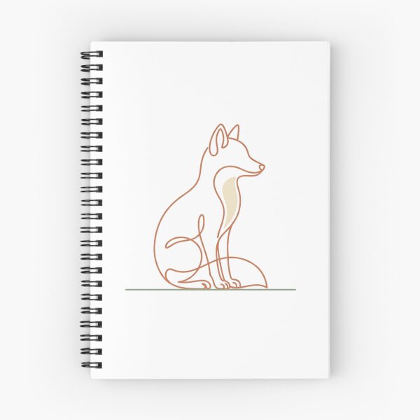 Item preview, Minimal Continuous Line Fox Sitting in Profile Terracotta Sage Green Flat Vector Design designed and sold by OnPointOutfits.